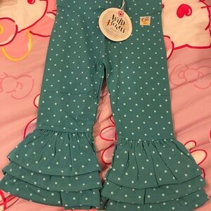 Wildflowers Teal Polka Dot Kids Bottoms